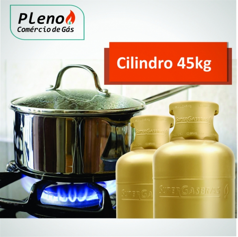 Cilindro Gás de Cozinha Preço Cidade Jardim - Cilindro de Gás 45 Quilos